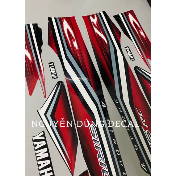 Nguyên bộ tem Sirius RC màu đỏ đen_ Nguyễn Dũng Decal