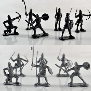 60pcs/set Ancient Soldier Free Standing Attack Knight Children Gift Simulation Figures Model