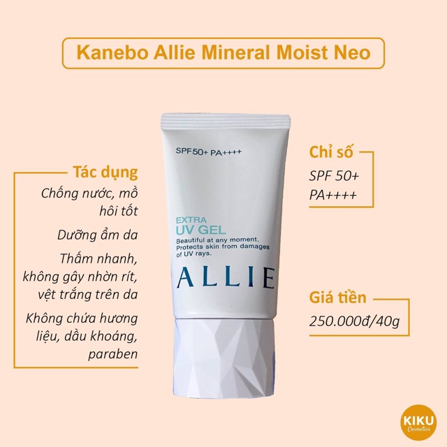 Kem chống Nắng Kanebo Allie Mineral Moist Neo Nhật Bản