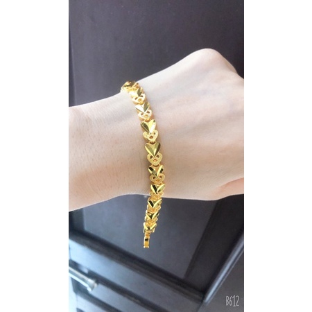 lắc tay nữ mạ vàng lăc tay kiểu hình trái tim xinh xắn