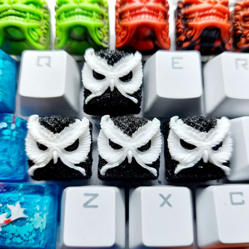 Keycap keypora clone tone đen trắng trang trí bàn phím cơ gaming