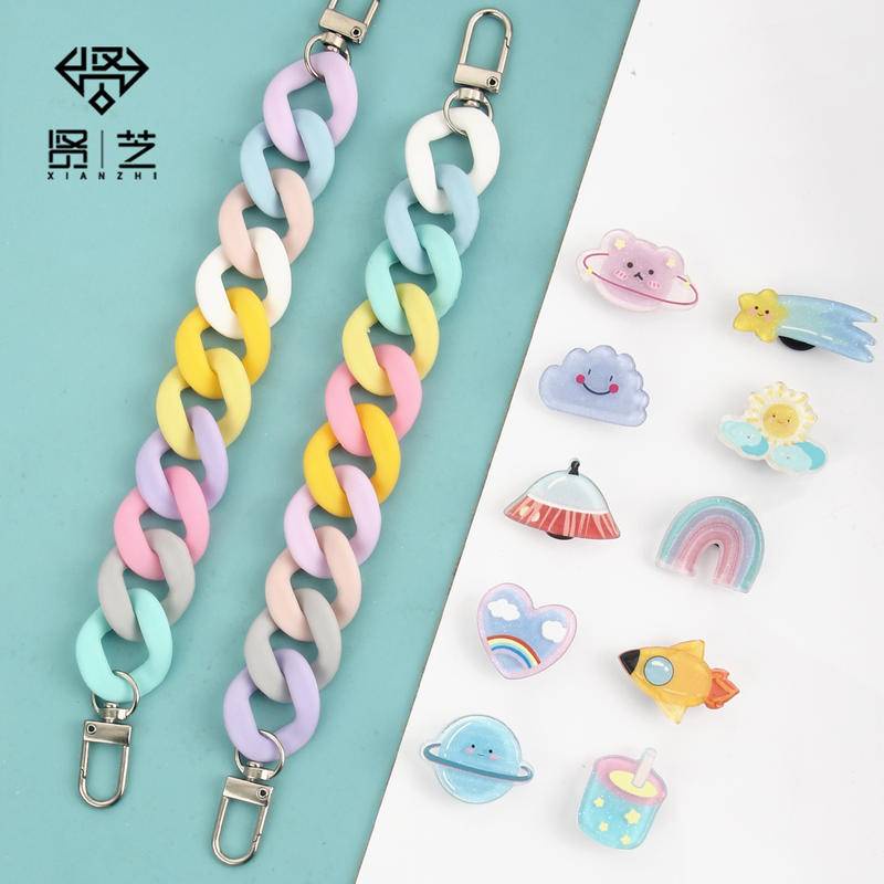 Set 12 Phụ Kiện Trang Trí Vòng Tay / Giày Dép Họa Tiết Hành Tinh Hoạt Hình Nhiều Màu Sắc DIY