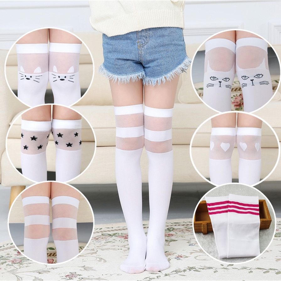 Vớ Dài Đến Đầu Gối Siêu Nhẹ Thoáng Khí Cho Bé Gái