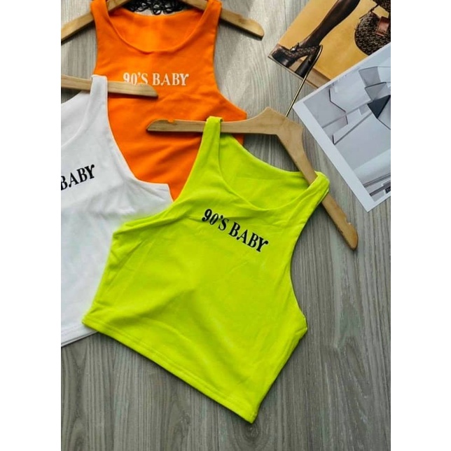 Áo Ba Lỗ 2 Lớp In Chữ