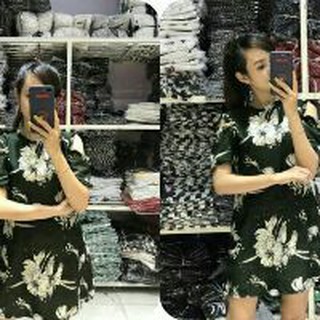 Đầm voan lụa hở vai - vn1905