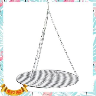 Giá Sốc -Hàng Gia Dụng- Vỉ nướng treo tròn inox 304 dành cho tiệc ngoài trời, dã ngoại, du lịch - 30 cm
