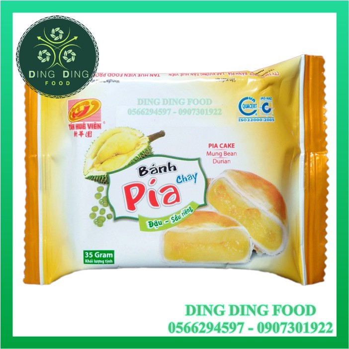 Bánh Pía Mini CHAY Đậu Xanh Sầu Riêng 480g [1 TÚI 12 BÁNH] Tân Huê Viên| Pía Mini Kim Sa Chay| Sóc Trăng- DING DING FOOD