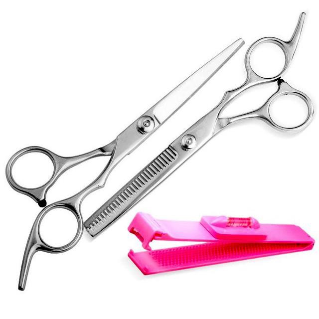Combo Kéo cắt và tỉa tóc  + Kẹp hỗ trợ cắt tóc mái tiện dụng