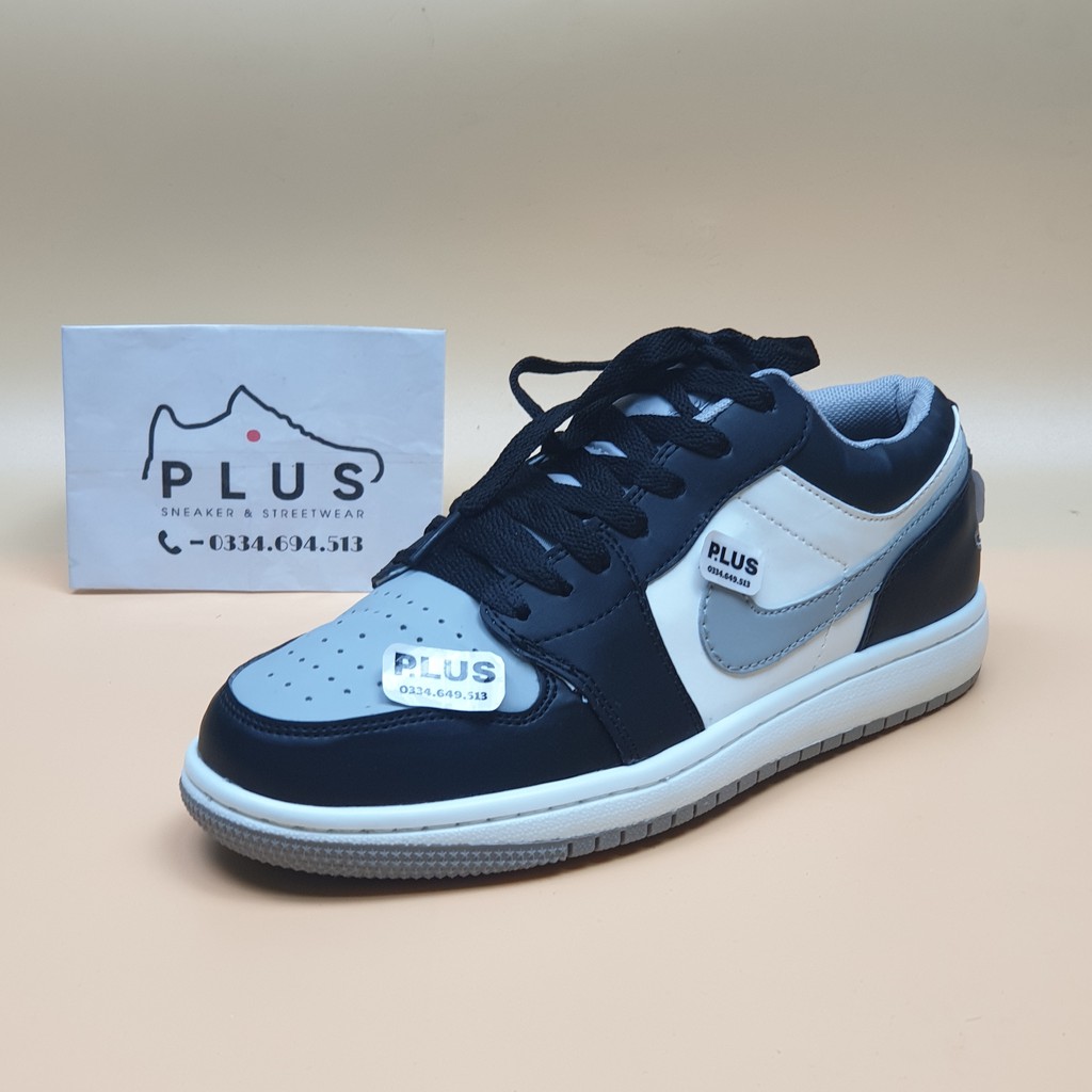 Giầy thể thao sneaker da đế cao su đen xám cổ thấp - thời trang plus -NJT13 | BigBuy360 - bigbuy360.vn