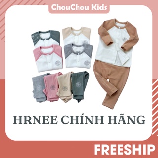 [HRNEE] Bộ sơ sinh cài thẳng cao cấp, giữ nhiệt HRNEE chính hãng cho bé 3M-9M