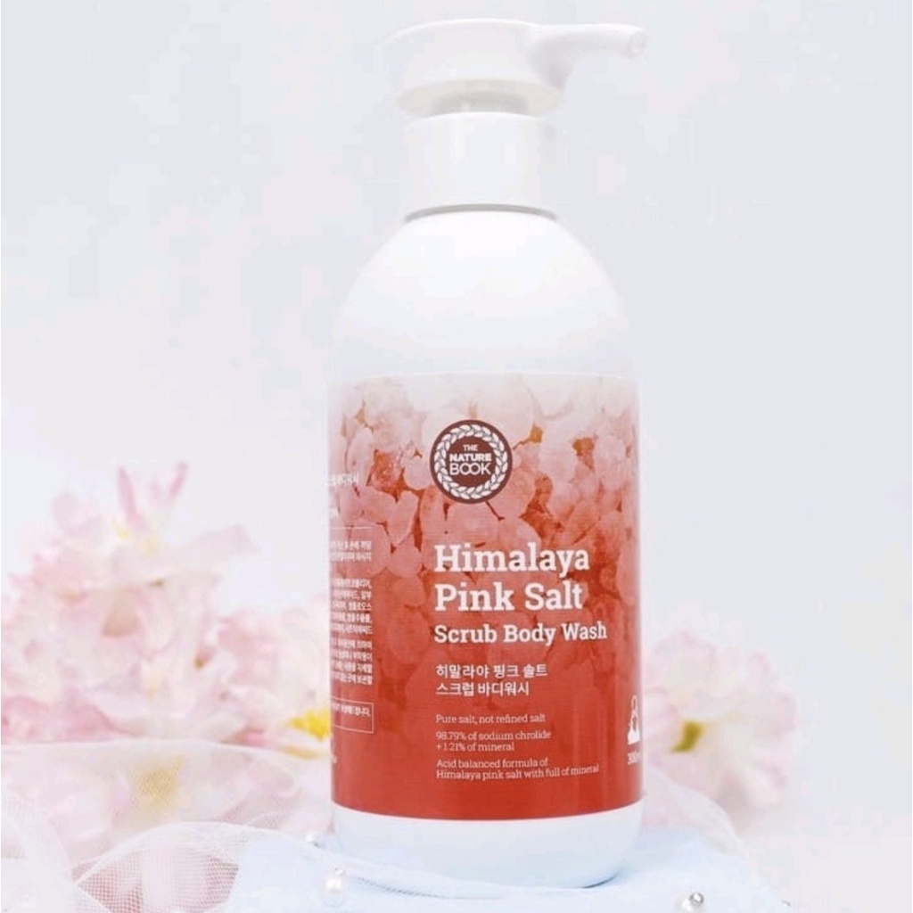Sữa Tắm Dưỡng Trắng Da Muối Hồng Himalaya The Nature Book 300 ml- Himalaya pink Salt Scrub Body Wash 300 ml