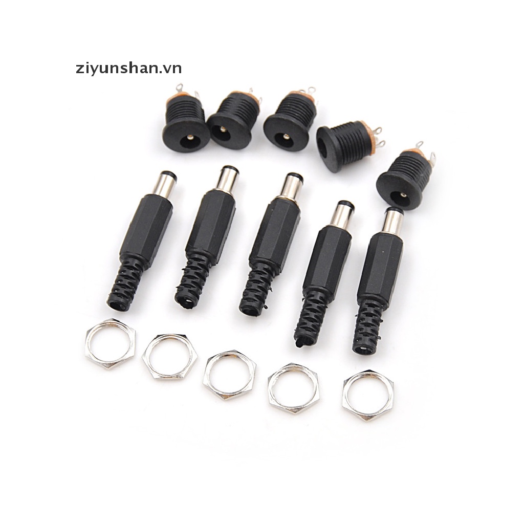 Set 10 Giắc Cắm Female + Male Jack Nối 5.5 * 2.5 mm DC022