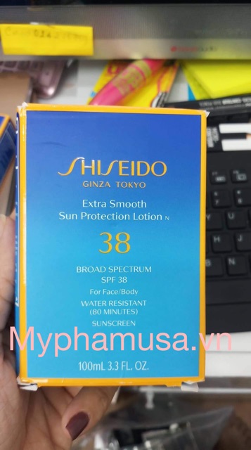 Shiseido - Kem chống nắng Shiseido Extra Smooth/Ultimate Sun Protection Lotion For Face And Body UV Protector SPF 38+