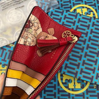 Ví Đỏ Tory Burch Card Holder Da Siêu mềm