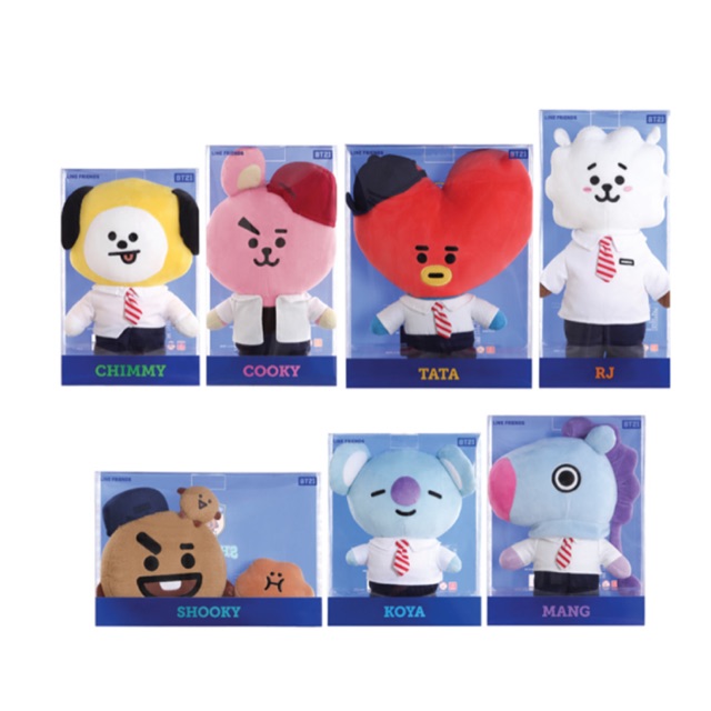(Sẵn RJ) Gấu bông BT21 School Doll | Standing doll (chính hãng)
