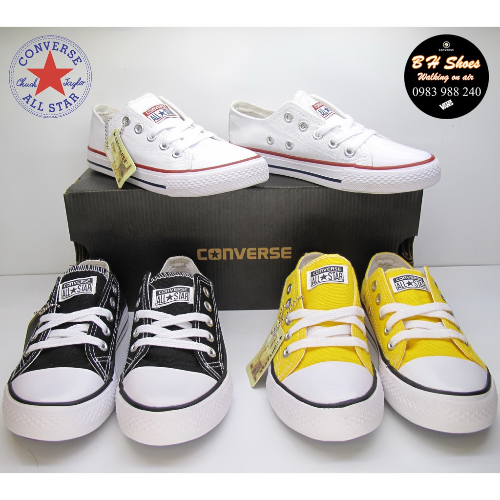 [Hộp CV] Giày Converse classic cổ thấp trẻ em cổ điển vải canvas cao cấp đầy đủ tem, tag, tặng kèm hộp hãng.