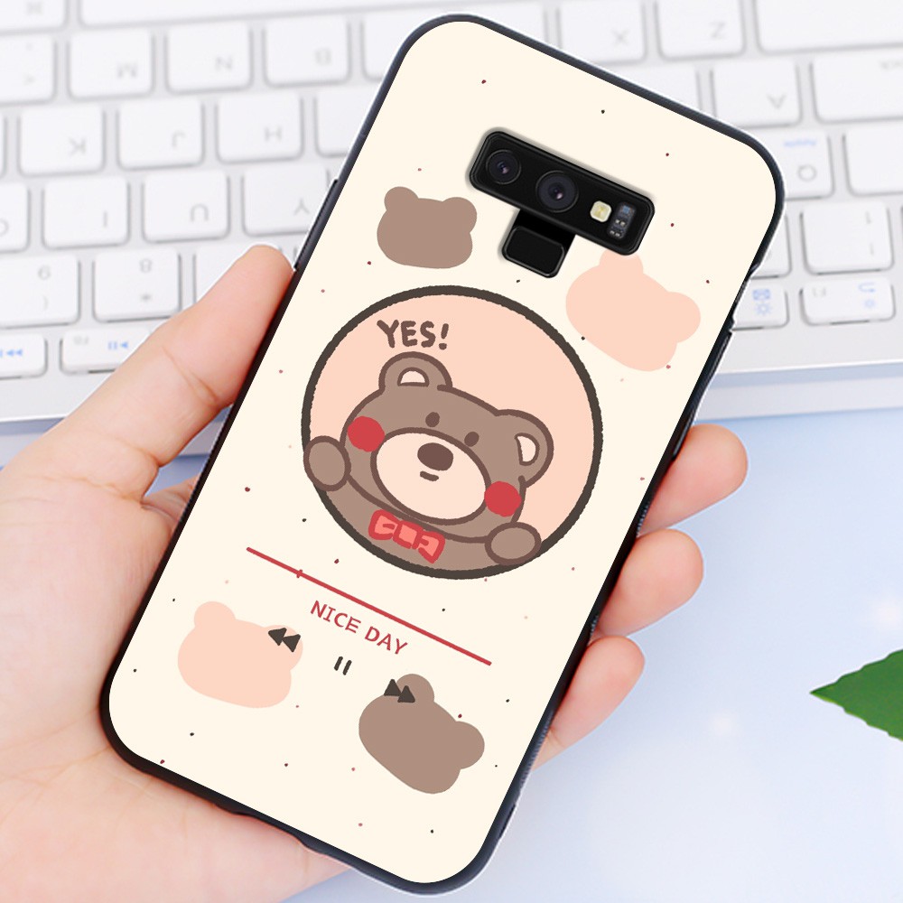 Ốp Samsung 😍 Ốp lưng Samsung Note 9 Cute Bear nhựa cao cấp viền silicon - Banana Store