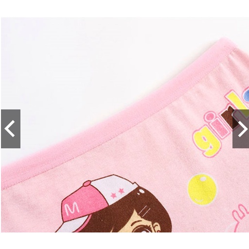 Quần chíp cho bé gái, Quần chíp đùi cho bé 2-10 tuổi hình mèo công chúa chất cotton siêu mềm mịn co dãn