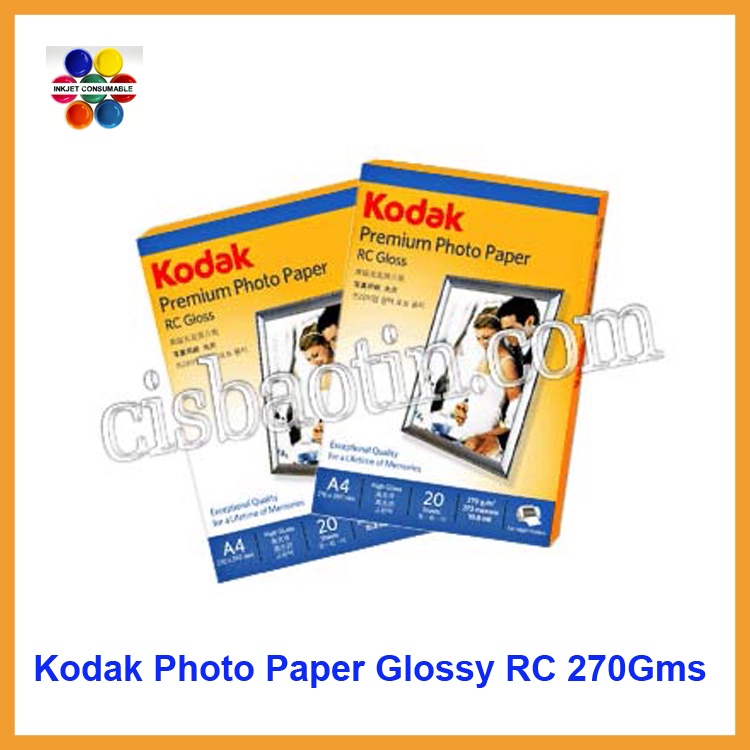 GIẤY IN ẢNH CHÍNH HẢNG KODAK A4 RC HIGH GLOSSY 270G