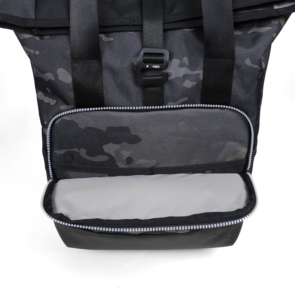 BALO LAPTOP ROLL TOP HIER SIZE L CAMO LÍNH BALO ĐI  LÀM DU LỊCH ĐỰNG QUẦN ÁO CÓ NGĂN LAPTOP 15.6 INCH 17 INCH