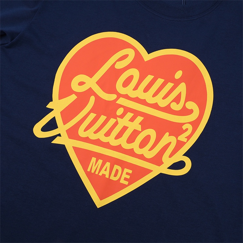 Áo Thun Cotton Tay Ngắn Dáng Rộng In Chữ Và Trái Tim Thời Trang Cho Nam Và Nữ