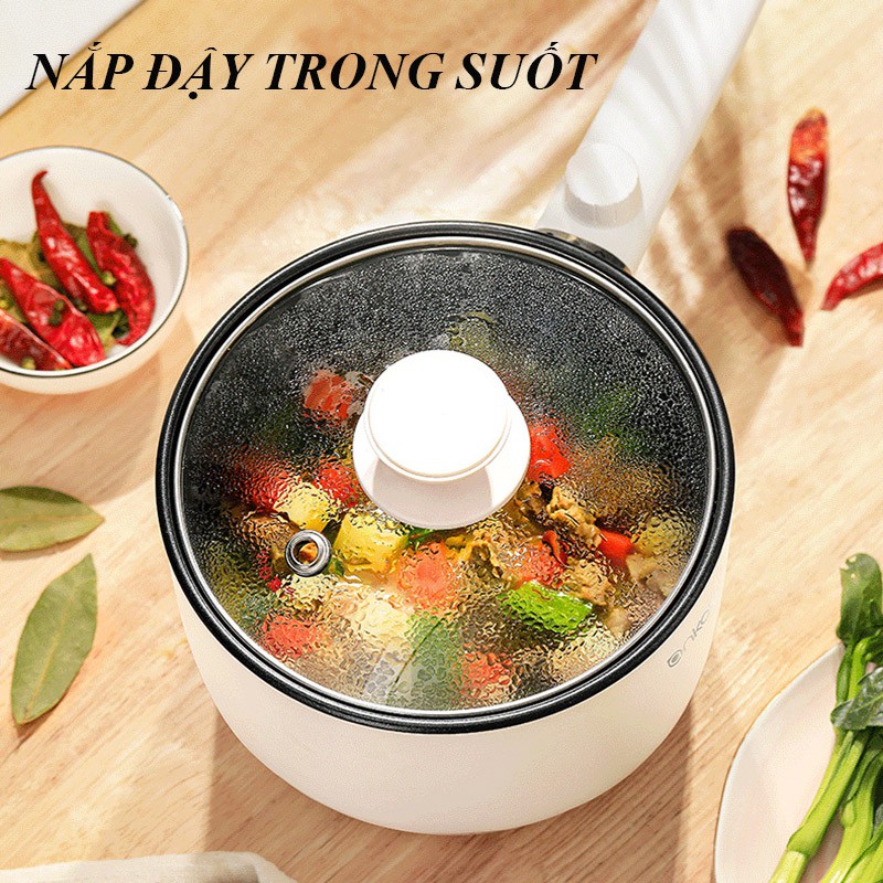 Nồi Lẩu Điện Nồi Hấp Điện Nấu Mỳ Lẩu Đa Năng Mini Có Tay Cầm Tiện Dụng NC105