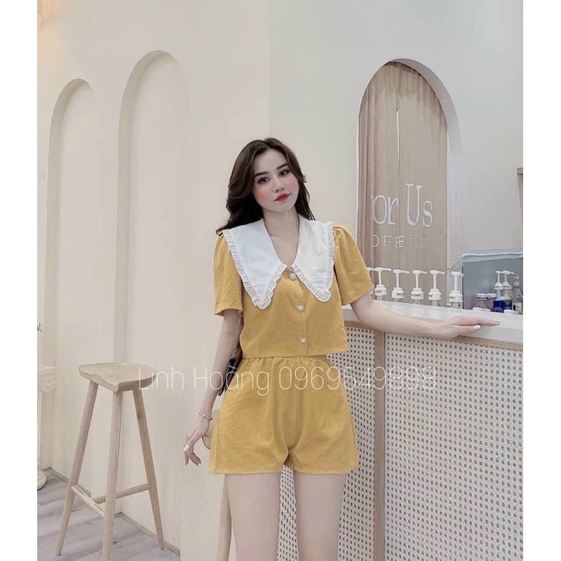 [Mã FAGREEN245 giảm 10% tối đa 30K đơn 99K] set bộ đũi cộc cổ bèo bản to | BigBuy360 - bigbuy360.vn