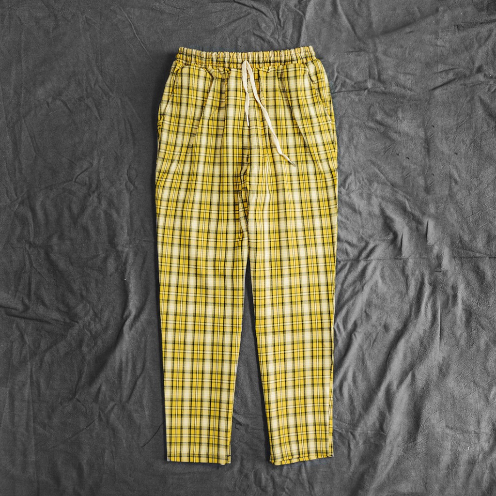 Quần Kẻ Caro Unisex Nam Nữ, Ống Côn, Tôn Dáng, Vải Đẹp