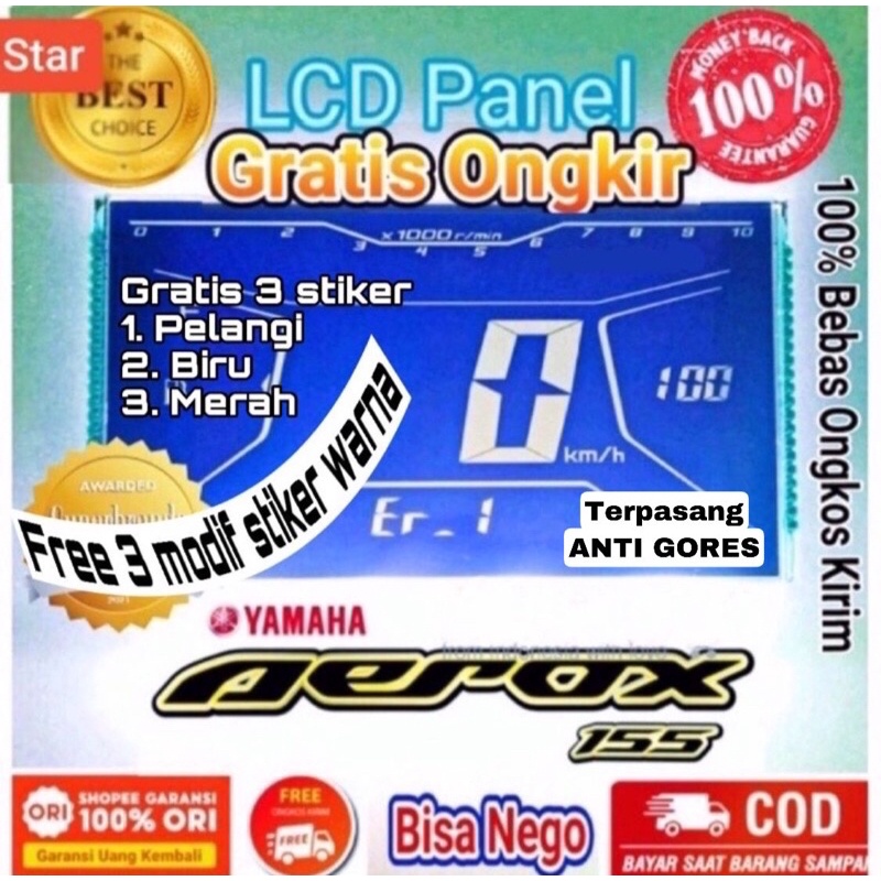 Đồng Hồ Đo Tốc Độ Màn Hình Lcd Chuyên Dụng Cho Xe Yamaha Aerox 155 Lexi NVX