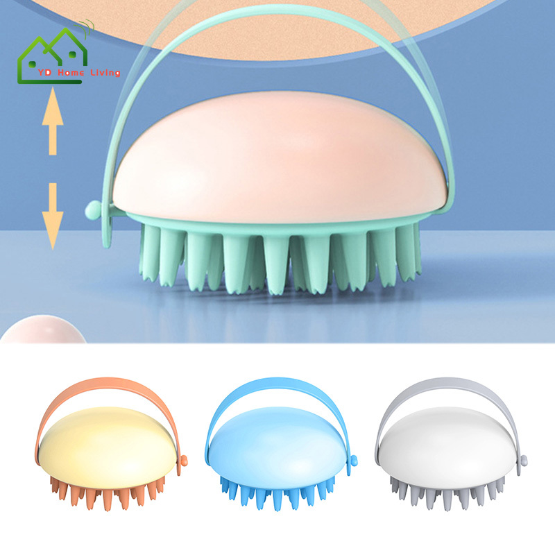 [Hàng mới về] Bàn chải gội đầu massage khi tắm bằng silicon mềm chất lượng cao