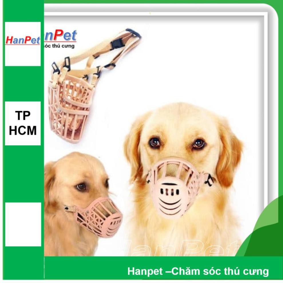 Hanpet.GV- Rọ mõm chó- chất liệu nhựa dạng lưới( 7 size theo chu vi mõm)