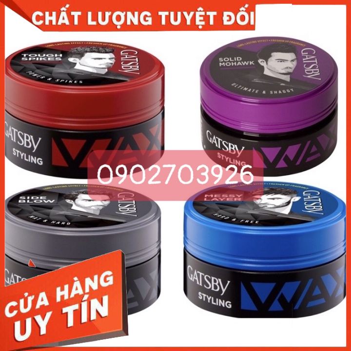 Wax Tạo Kiểu Tóc Gatsby Styling Wax Mat &amp; Hard 75g-mùi thơm dê chịu -giũ nếp vững chắc -không gây khô tóc