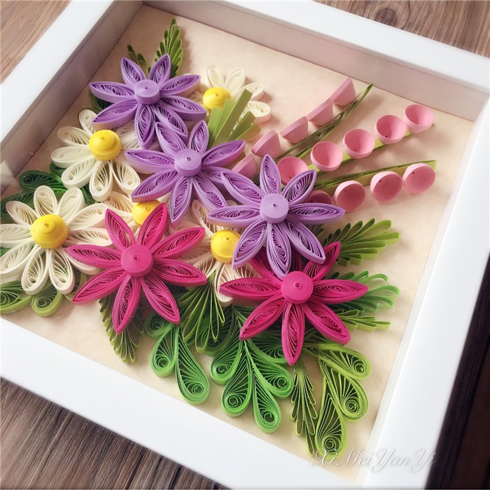 Giấy 3mmx39cm, mix 5 màu/gói, theo tone, loại 3mm