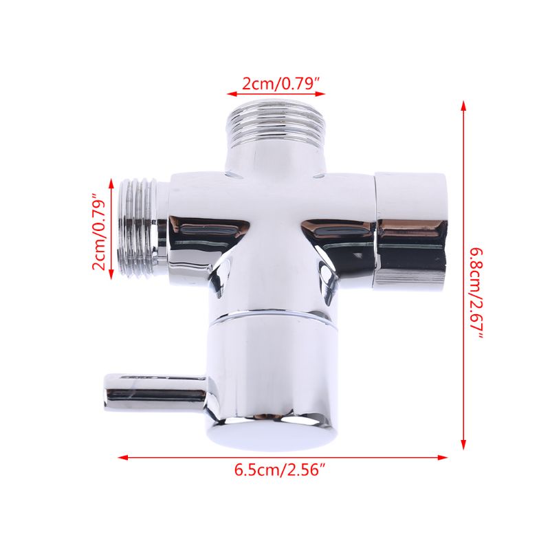 Van Chữ T G1 / 2 &quot;3 Chiều Bằng Đồng Thau Chuyên Dụng Cho Vòi Xịt Nước Bồn Cầu