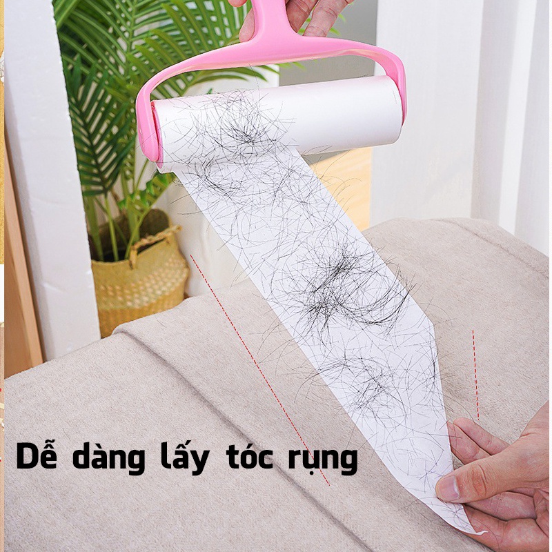 Cây Lăn Bụi Làm Sạch Quần Áo, Ga Giường, Sofa, Lông Chó Mèo - Lõi Lăn Bụi Dự Phòng 60 Lớp