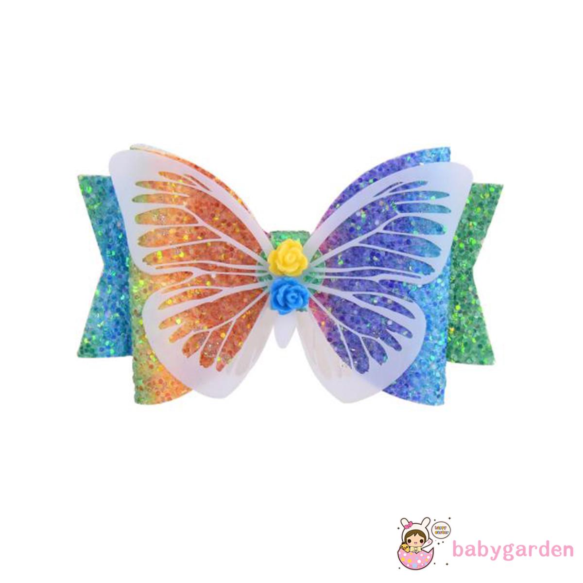 BUTTERFLY Kẹp Tóc Hình Bướm Lấp Lánh Cho Bé Gái