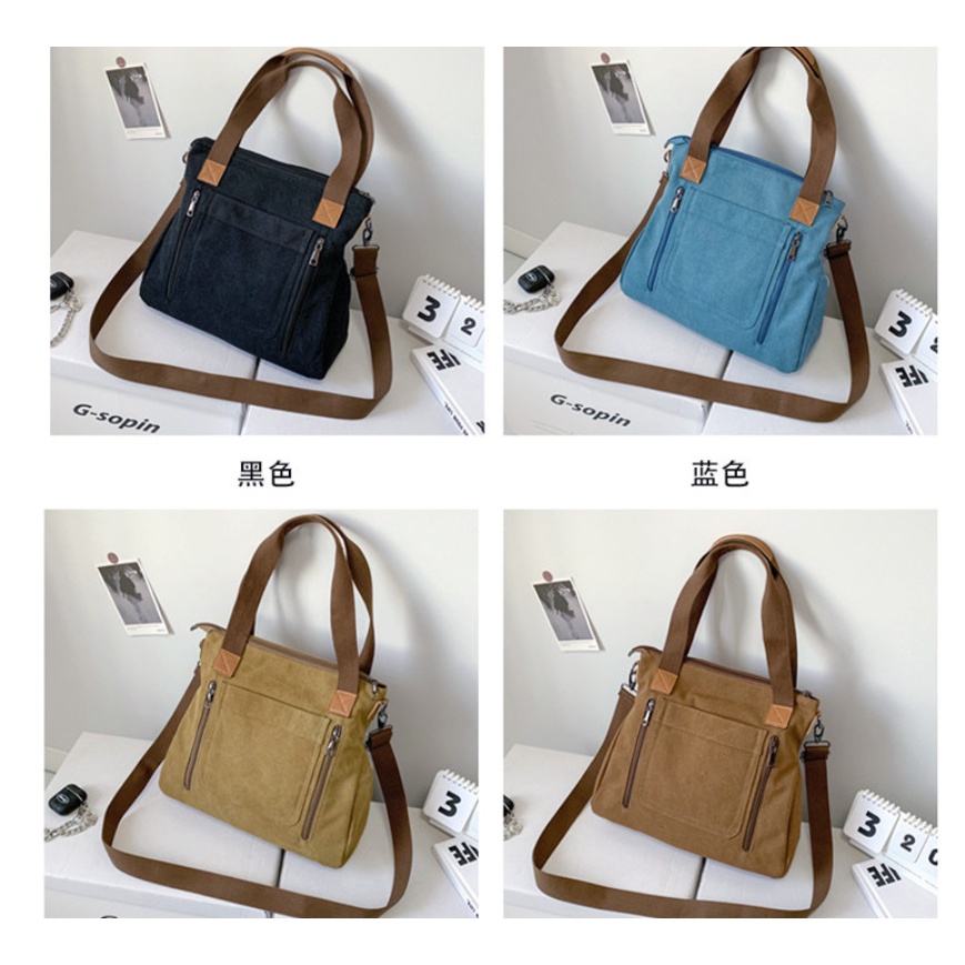 Túi xách túi đeo vai nữ vải canvas thời trang cao cấp phong cách mới