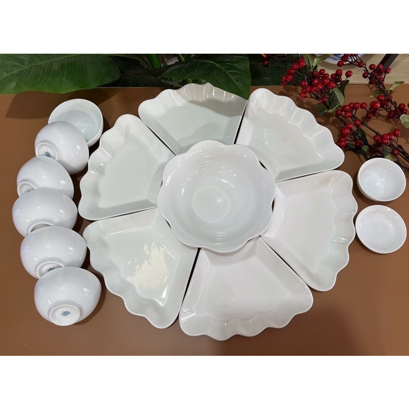 Bộ bát đĩa hoa mặt trời bát tràng giá rẻ  Bộ bát đĩa, men gốm vẽ tay cao cấp giảm 50%