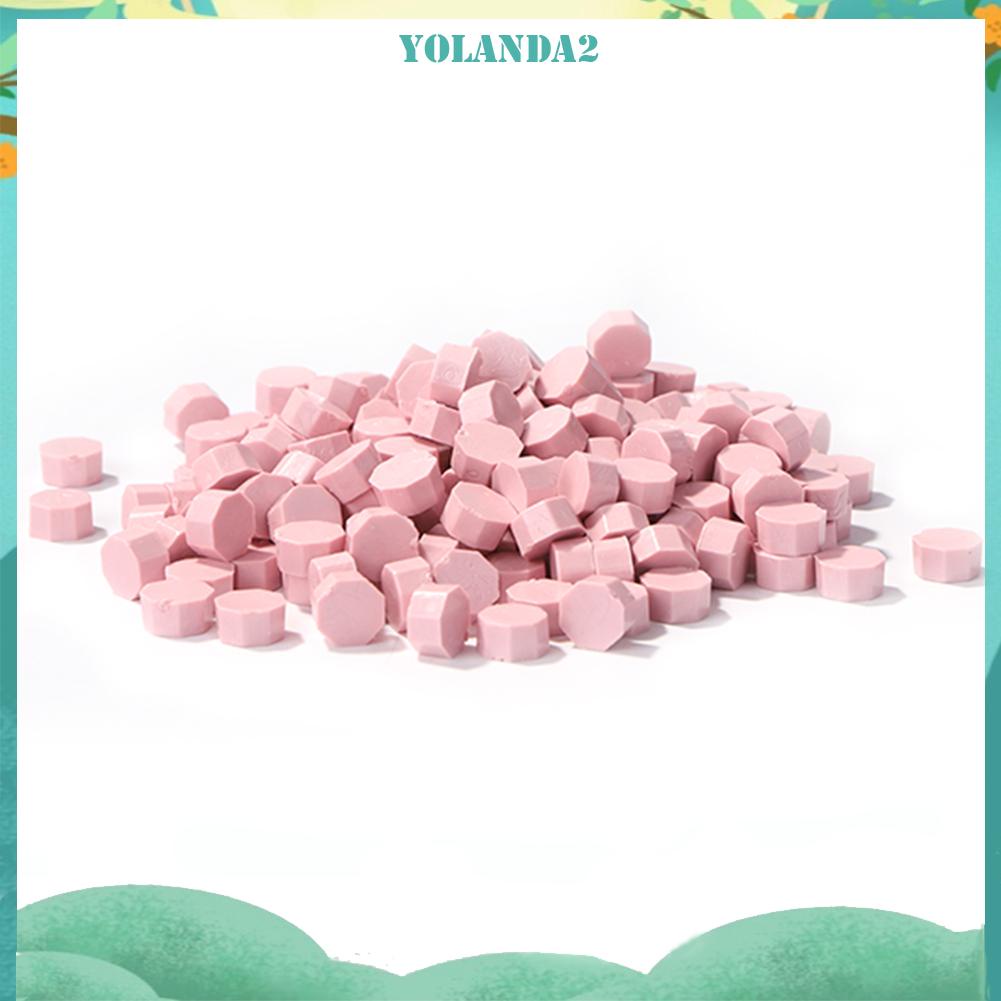 Set 100 hạt sáp hình bát giác làm con dấu dùng niêm phong bì thư DIY đa năng