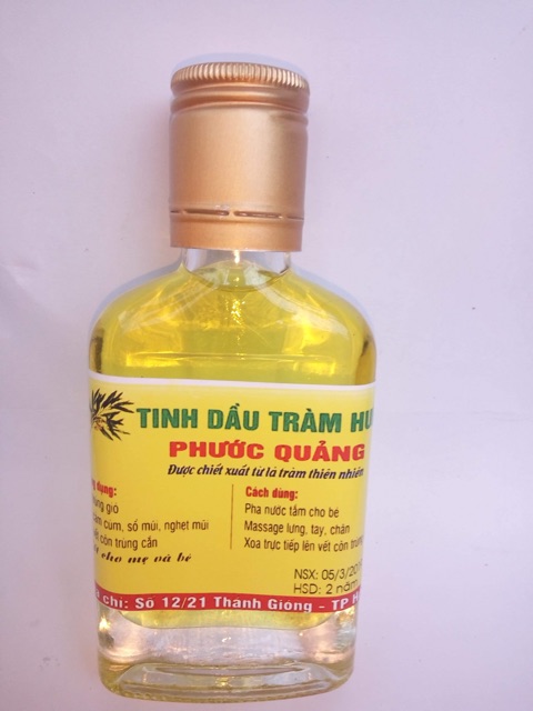 1 Chai Tinh dầu tràm Phước quảng tràm vàng chính gốc Huế