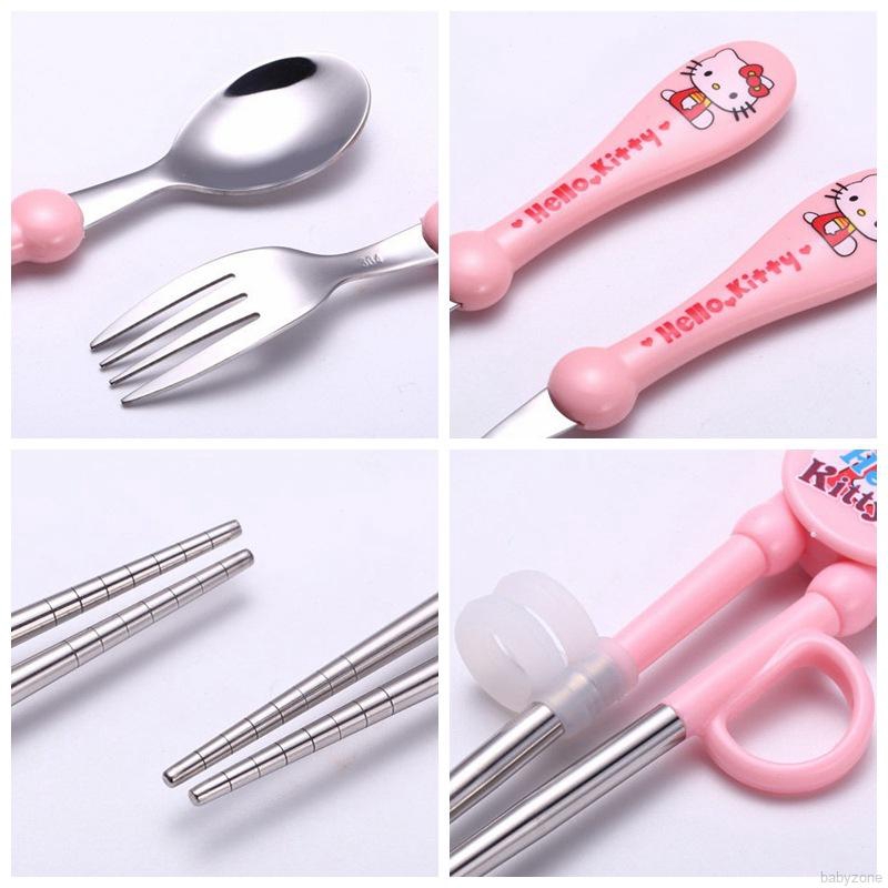 Bộ muỗng đũa nĩa tập ăn tiện lợi cho trẻ em