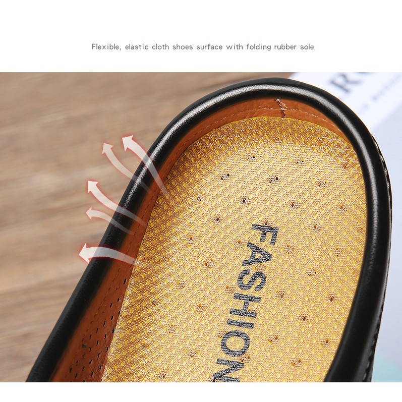 Giày lười bằng da thoáng khí cho nam