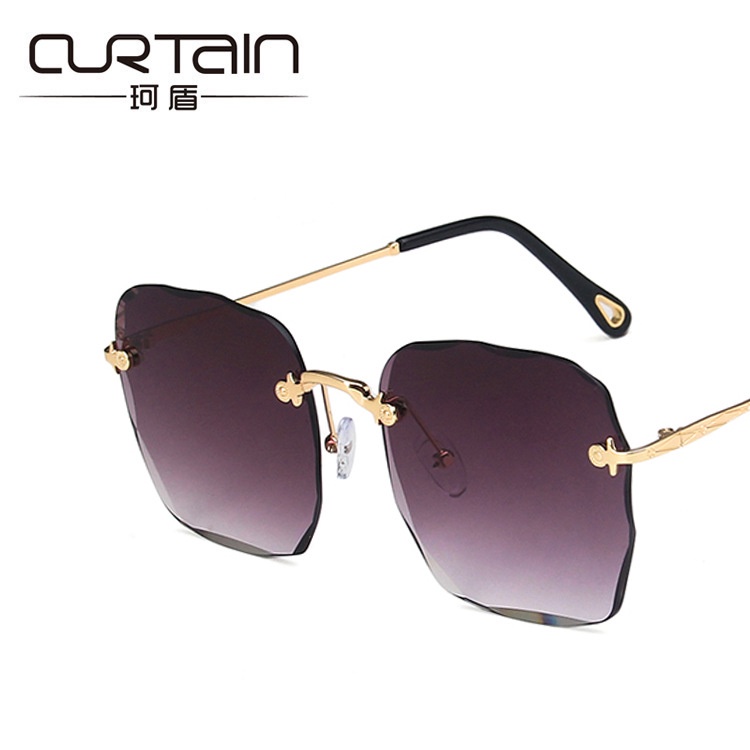 Kính Mát Chống Tia Cực Tím Gọng Cắt Kiểu Mới Cho Nữ