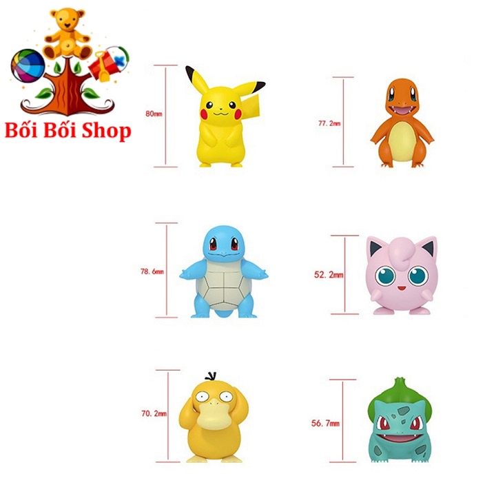 Đồ chơi thú Pokemon 5-8cm - Mô Hình Pokemon TO - Sưu Tầm - BỐI BỐI SHOP