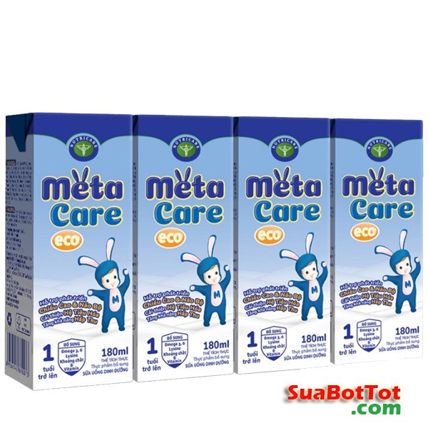Thùng sữa nước pha sẵn nhãn xanh 180ml Metacare Nutricare