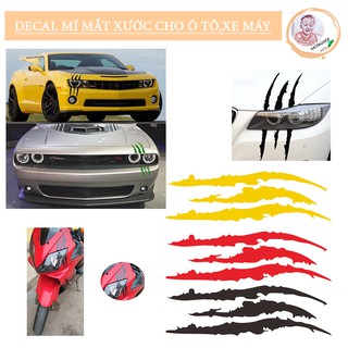 [FREE SHIP] DECAL MÍ MẮT XƯỚC CHO Ô TÔ ,XE MÁY-DECAL02