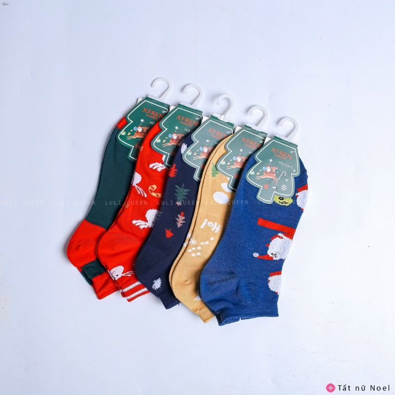 Tất Noel Ariel Hàn Quốc CỰC XINH, cotton mềm mịn, giữ ấm, khử mùi tốt