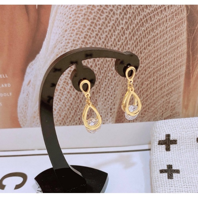 [FreeShip] Bông tai nữ titan đá E3-307a - CAM KẾT KHÔNG BAY MÀU