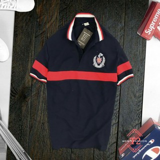 Áo Thun Nam Tay Ngắn Polo Có Cổ AT07 Thêu Bông Lúa Cao Cấp