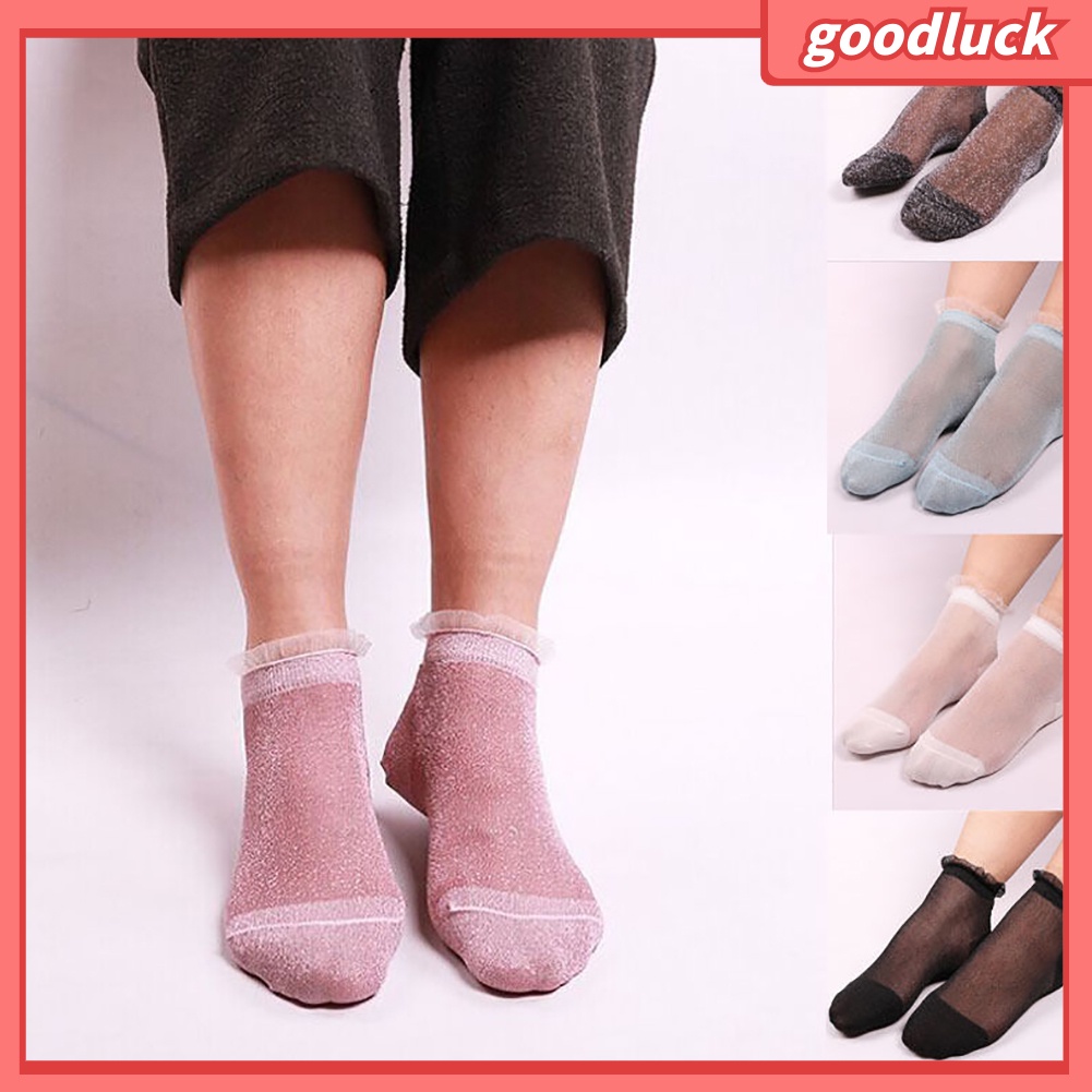 Vớ Lưới Xuyên Thấu Đính Kim Tuyến Thời Trang Dành Cho Nữ